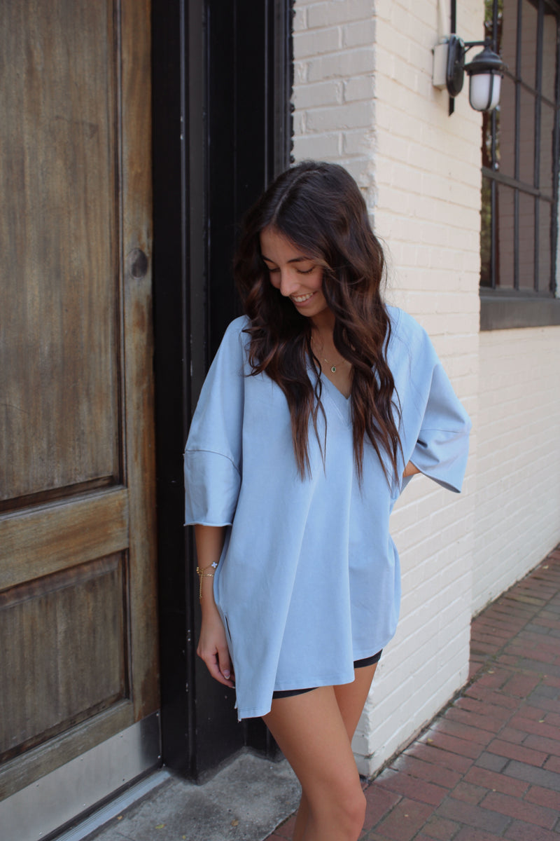 Indigo Oversized Top